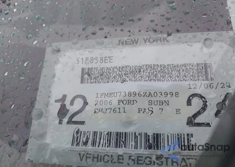 2006 Ford Explorer Xlt from USA, damaged, VIN 1FMEU73896ZA03998